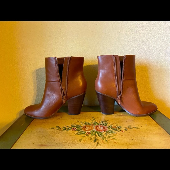 Brown Leather Booties - Picture 2 of 5
